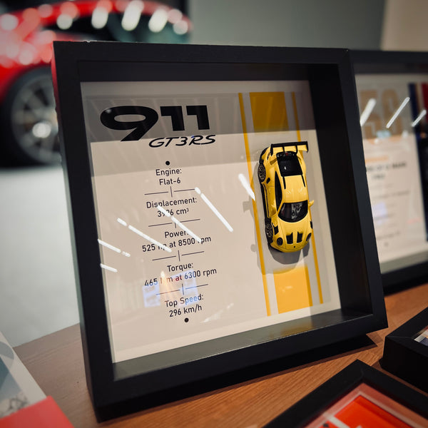 Porsche 911 GT3 RS - ramka 25x25 z modelem