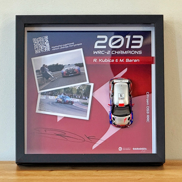 Robert Kubica - Citroen DS3 RRC - Limitowana ramka z modelem i podpisem kierowcy